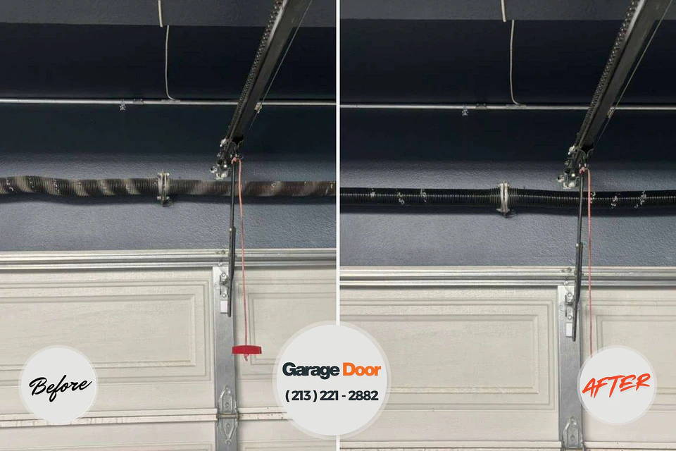 Before and after: garage door repair Morgantown, KY